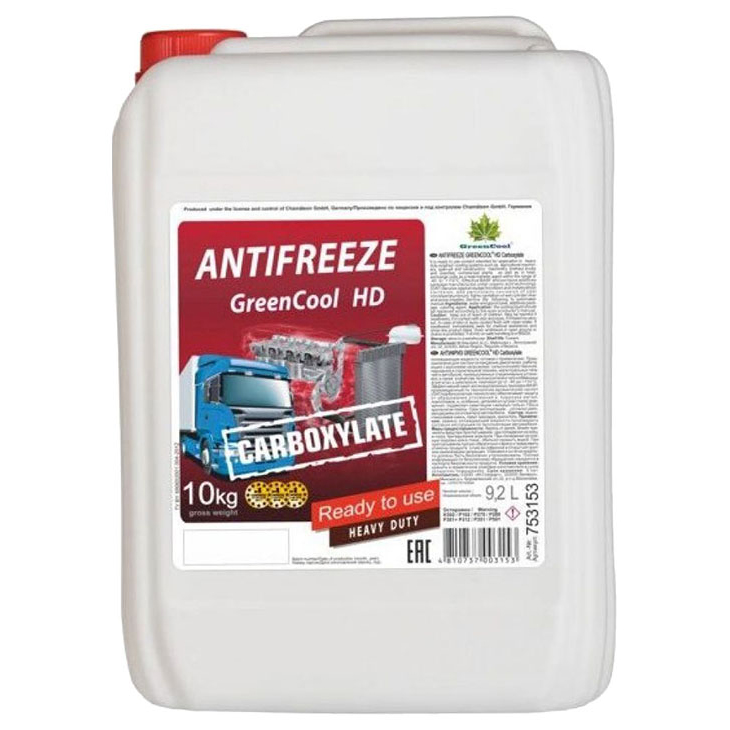 

GREENCOOL 752936 Антифриз GreenCool HD G11 (красный), готовый ,10кг BASF Hybrid Organic Ac