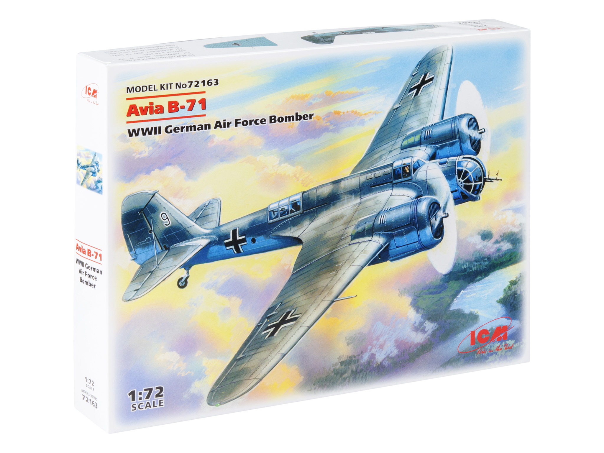 фото Сборная модель icm 1/72 бомбардировщик ввс 2мв «avia b-71» 72163