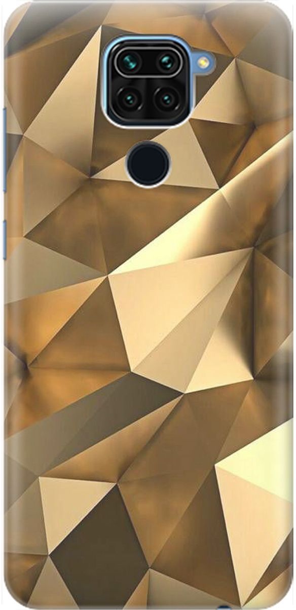 

Силиконовый чехол на Xiaomi Redmi Note 9 "Бронзовые грани", Коричневый, 1623