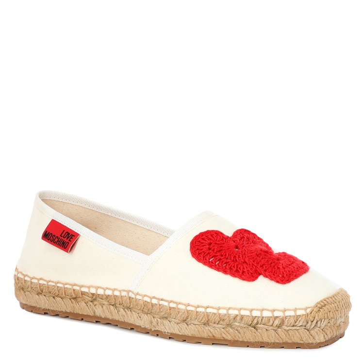 

Эспадрильи женские Love Moschino JA10382G белые 38 EU, Белый, JA10382G