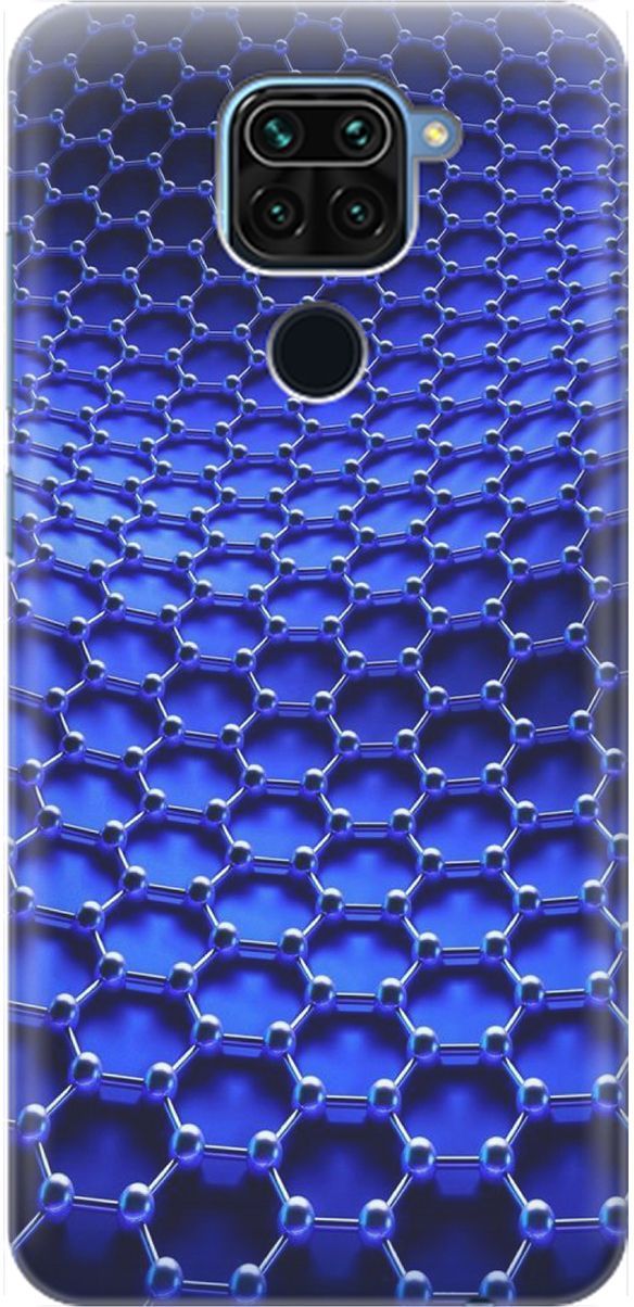 

Чехол на Xiaomi Redmi Note 9 "Молекулярная цепь", Синий;черный, 1623