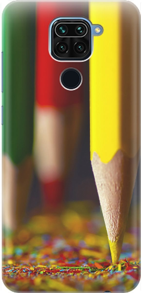 

Силиконовый чехол на Xiaomi Redmi Note 9 "Три карандаша", Желтый;зеленый, 1623