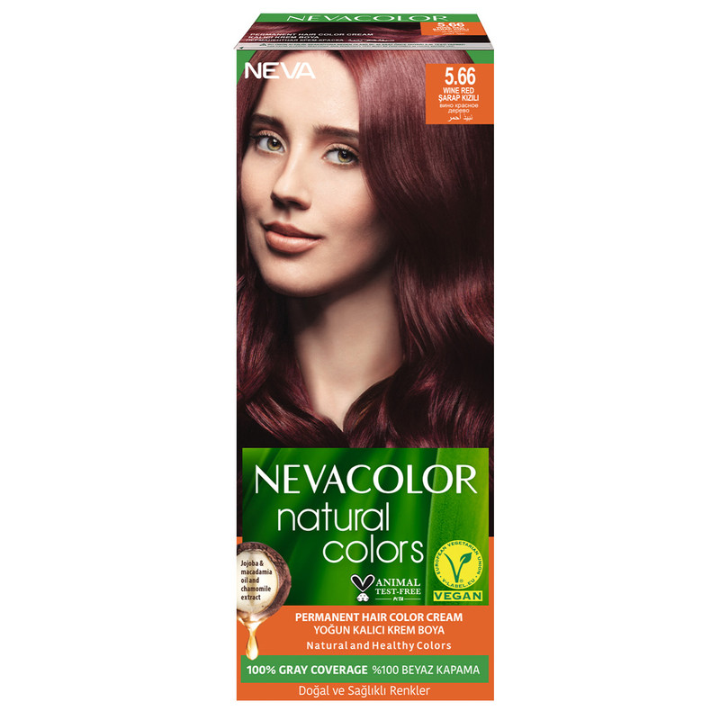 Крем-краска для волос Neva Natural Colors Стойкая 5.66 Вино красное дерево