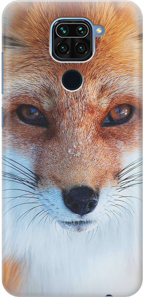 

Силиконовый чехол на Xiaomi Redmi Note 9 "Спокойный лис", Оранжевый;белый, 1623