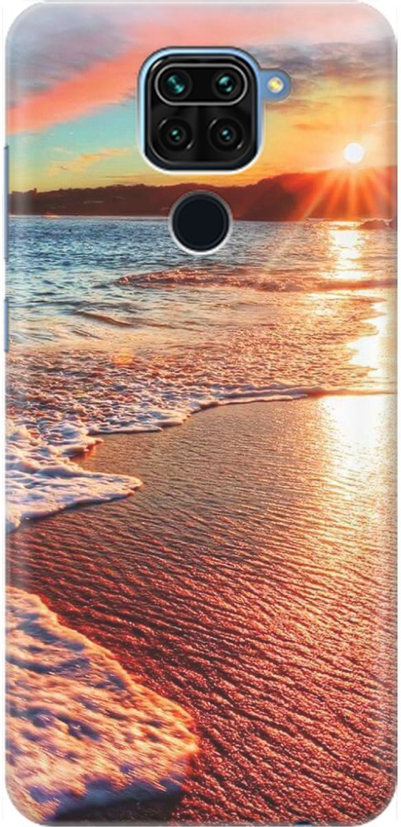 

Чехол на Xiaomi Redmi Note 9 "Залитый светом пляж", Оранжевый;коричневый, 1623
