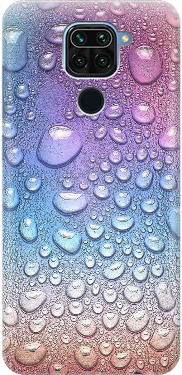 

Силиконовый чехол на Xiaomi Redmi Note 9 "Множество капель", Синий;фиолетовый, 1623