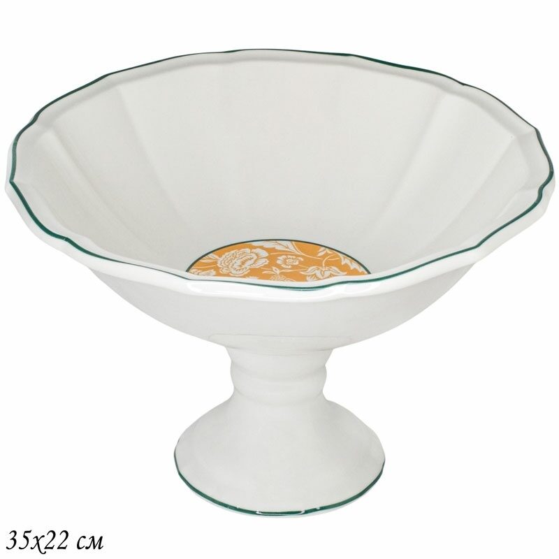 

Фруктовница 35х22 см. АДОНИС на ножке Фарфор Lenardi (177364), 205-201