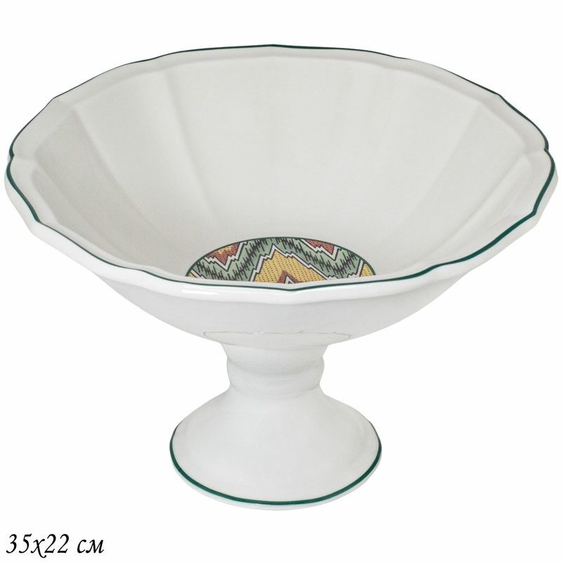 

Фруктовница 35х22 см. БУХАРА на ножке Фарфор Lenardi (177664), 205-175