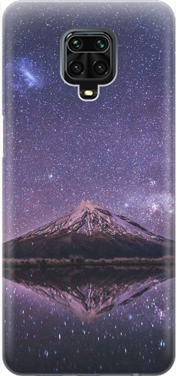 

Чехол на Xiaomi Redmi Note 9s "Гора и звездное небо", Синий;фиолетовый, 1624