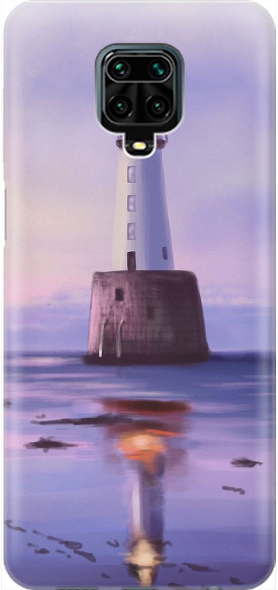 

Чехол на Xiaomi Redmi Note 9s "Маяк", Синий;фиолетовый, 2060