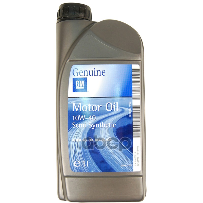 

GENERAL MOTORS Моторное масло Gm Motor Oil 10w-40 Полусинтетическое 1 Л 93165213