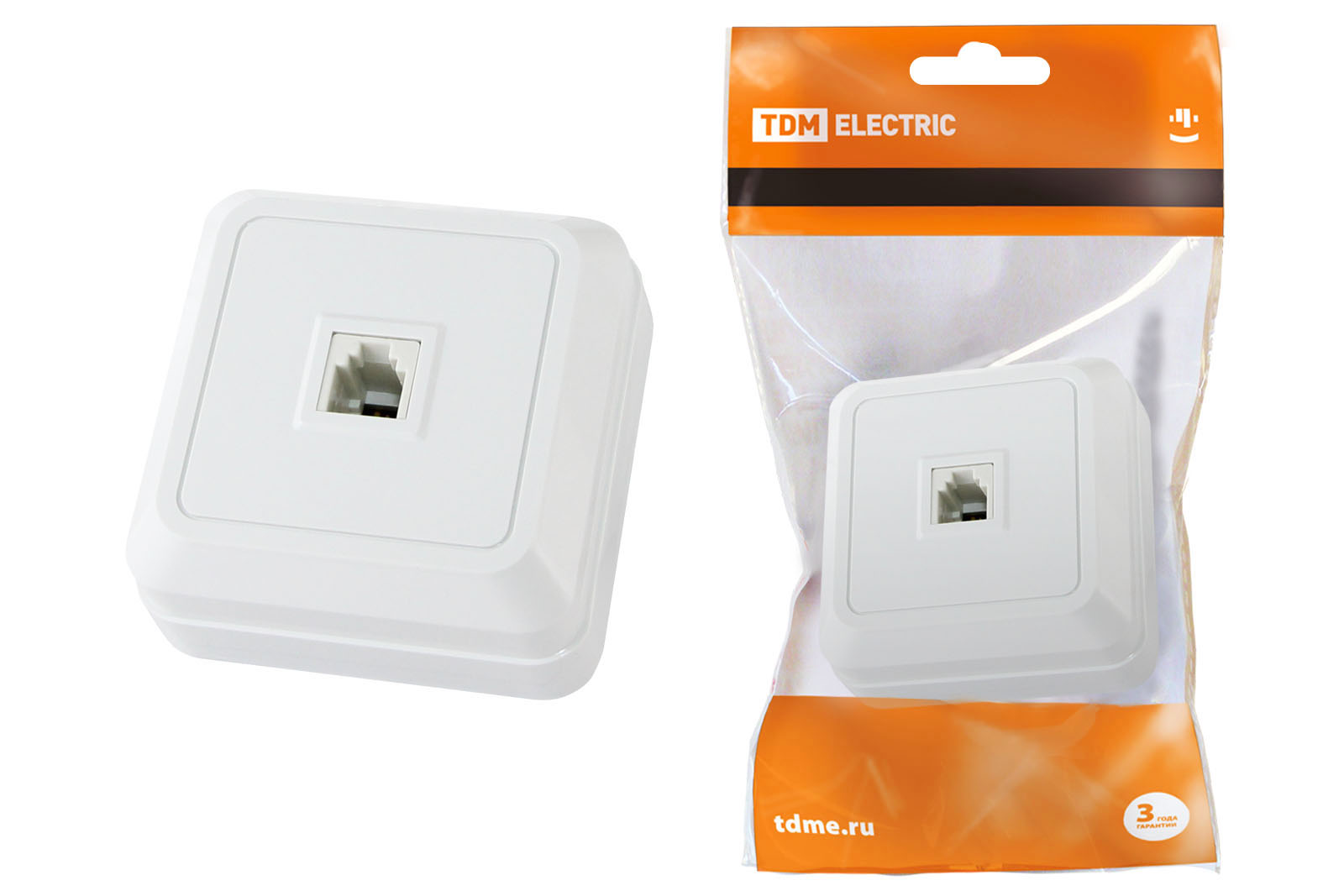 

Розетка TDM ELECTRIC TФ (RJ-11) SQ1801-0021, Белый, Ладога-11
