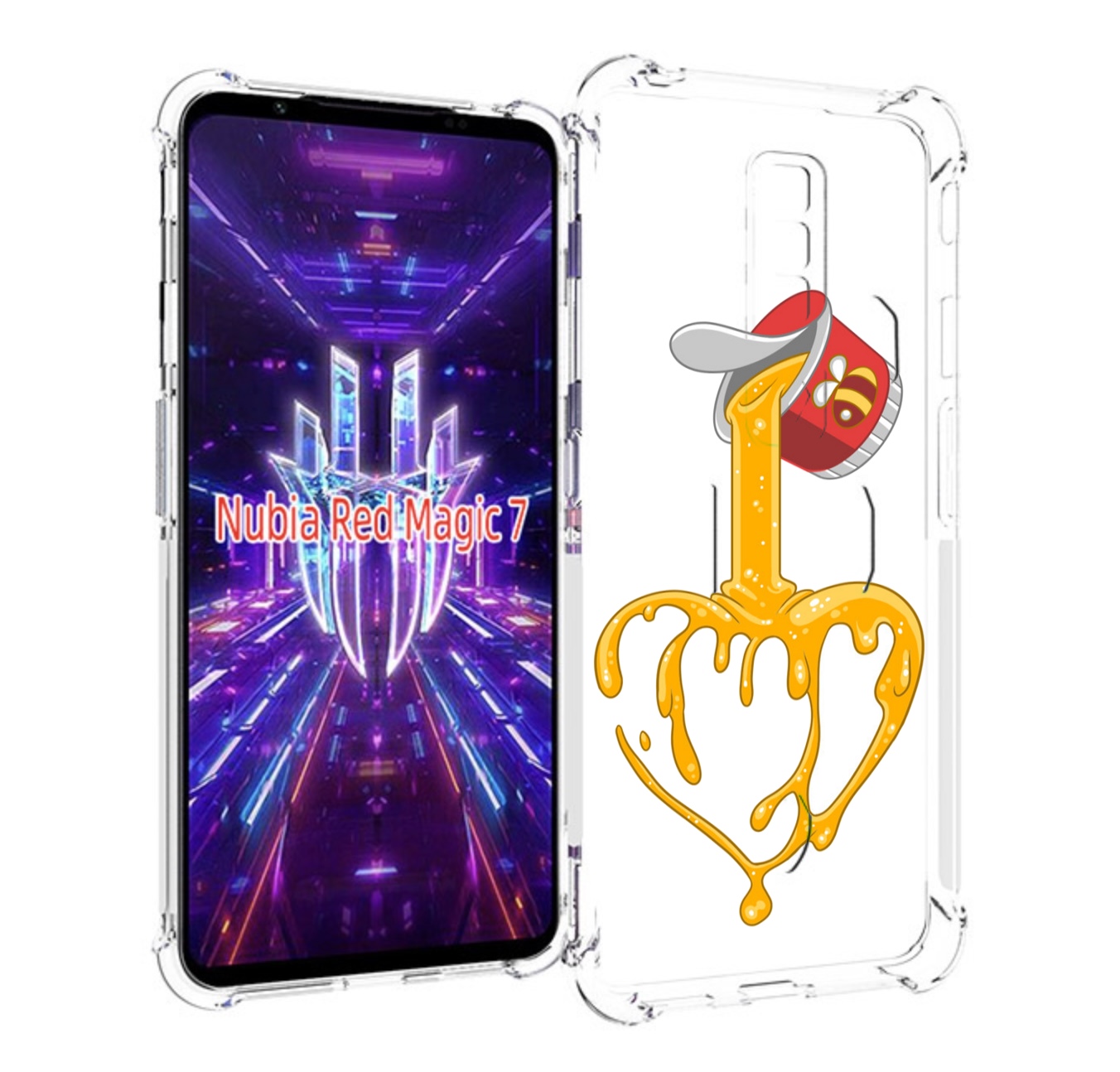 

Чехол MyPads медовое сердце для ZTE Nubia Red Magic 7, Прозрачный, Tocco
