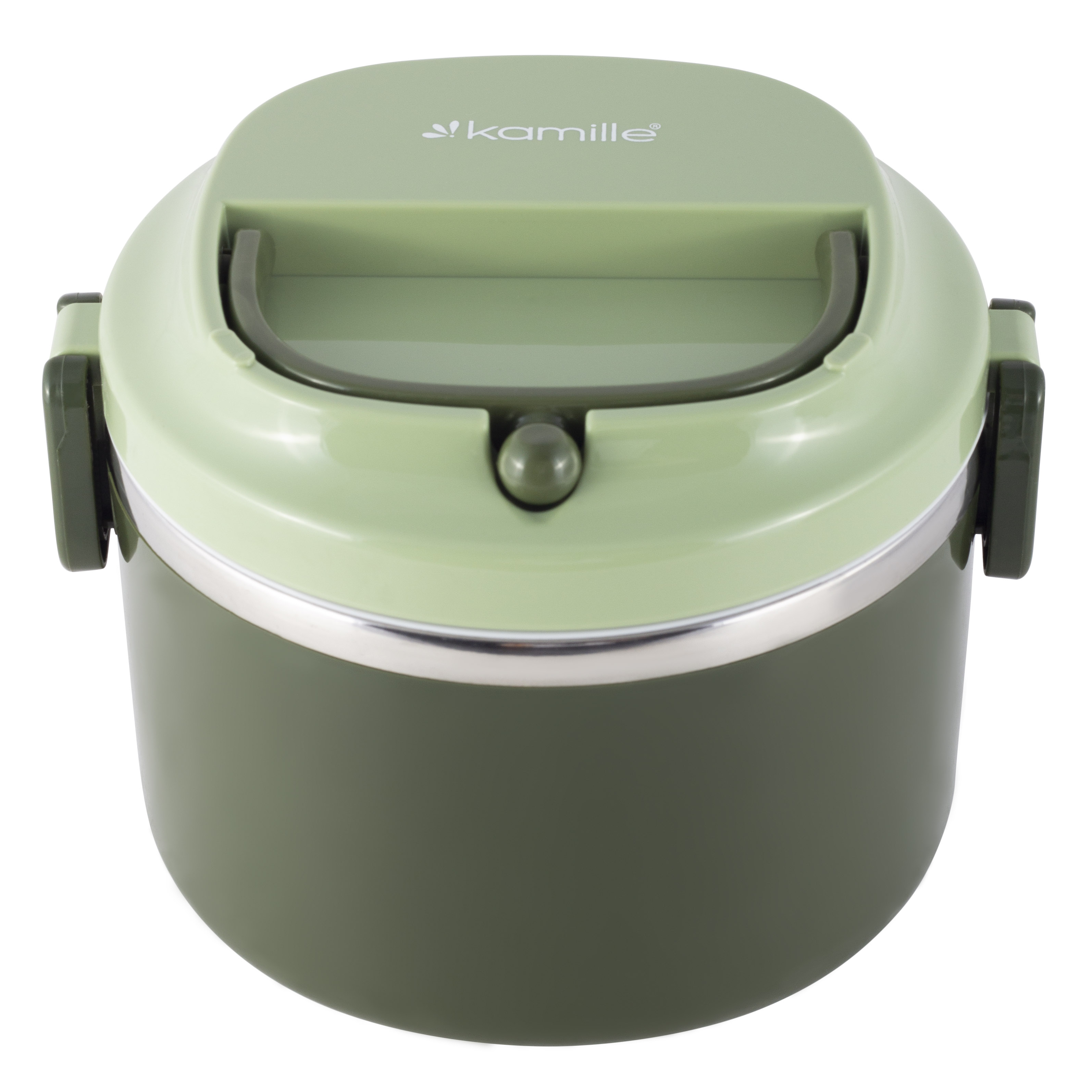 Ланч бокс 1000 мл. Kamille KM 2135 (пластик, нержавеющая сталь) (2135 / зеленый)