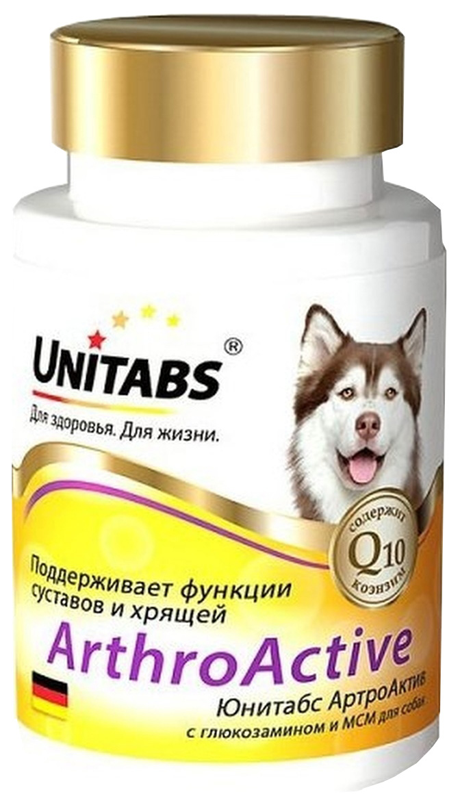 фото Витаминно-минеральный комплекс unitabs arthroаctive, для собак, 200 таб