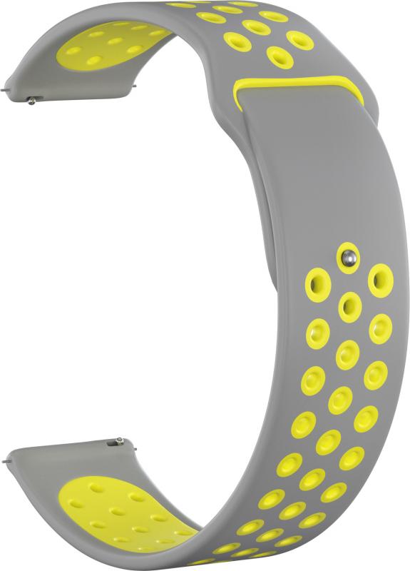 

Ремешок силиконовый Sport Edition 22 для Elari KidPhone 2 (Серо-желтый)