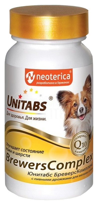 Витаминно-минеральный комплекс Unitabs BrewersComplex, для мелких собак, 200 таб
