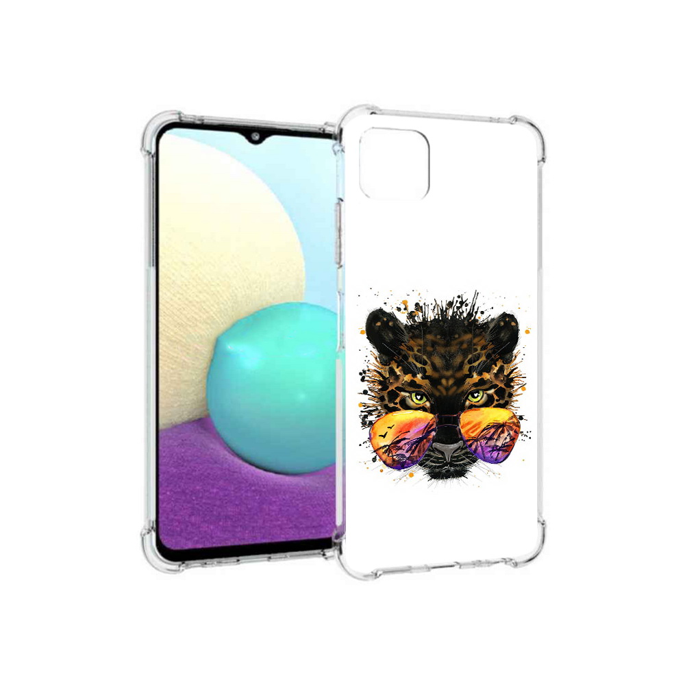 

Чехол MyPads Tocco для Samsung Galaxy A22s 5G тропический леопард (PT226906.544.649), Прозрачный, Tocco