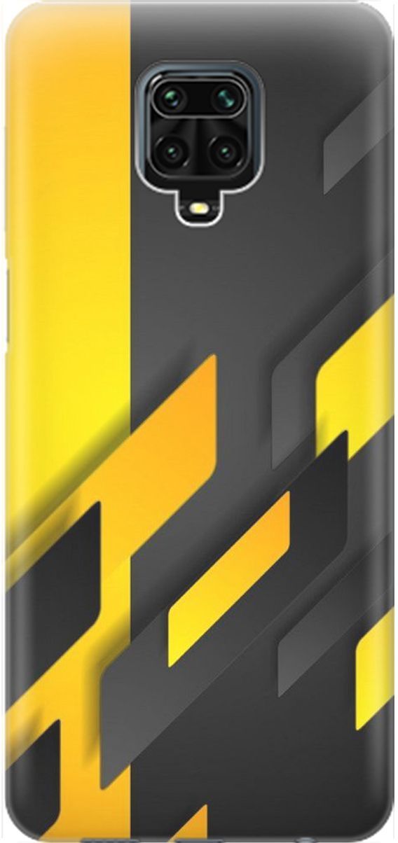 

Чехол на Xiaomi Redmi Note 9s "Черно-желтая абстракция", Желтый;черный, 1624