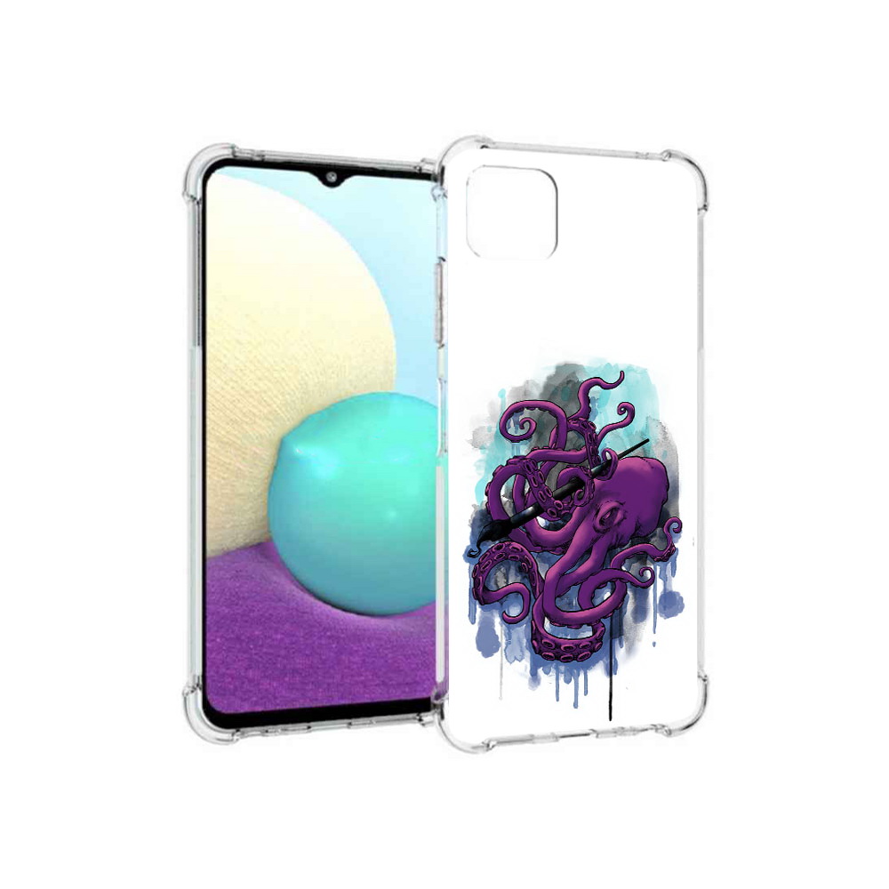 Чехол MyPads Tocco для Samsung Galaxy A22s 5G фиолетовый осьминог (PT226906.544.658)