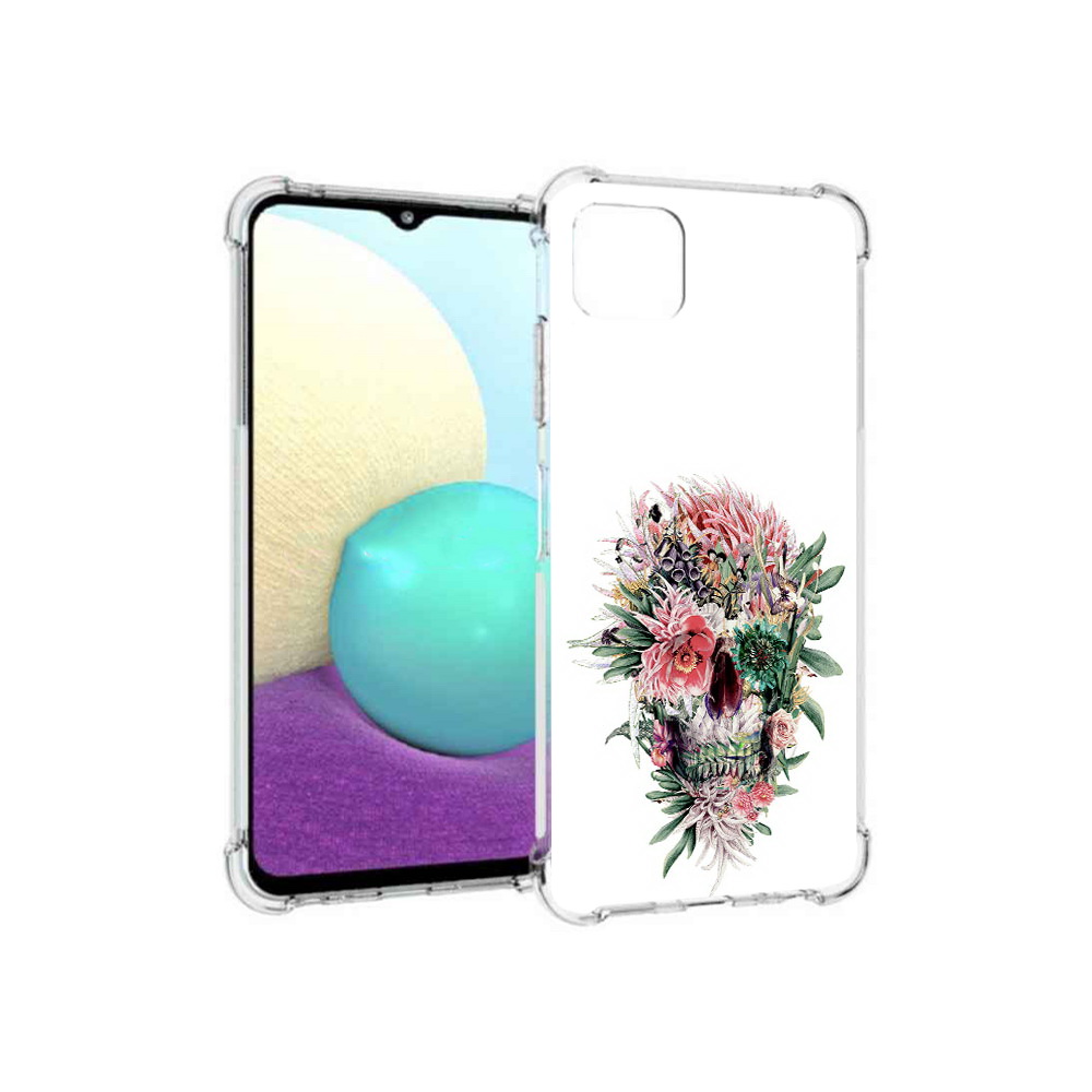 Чехол MyPads Tocco для Samsung Galaxy A22s 5G череп из цветов (PT226906.544.677)