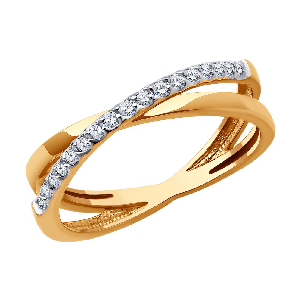 

Кольцо из золота р. 16 Diamant 51-110-02565-1, фианит, 51-110-02565-1