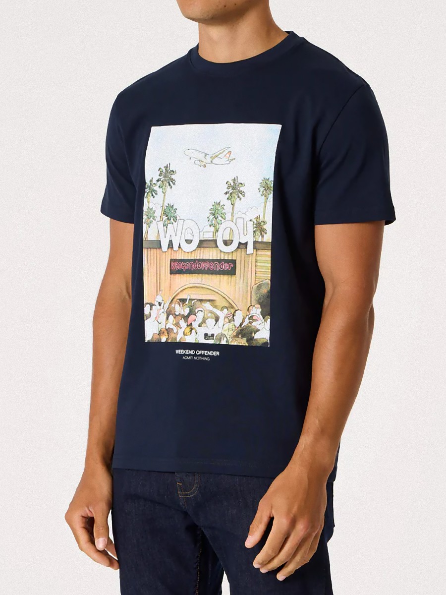 

Футболка мужская Weekend Offender PTAW2209-NV синяя L, PTAW2209-NV