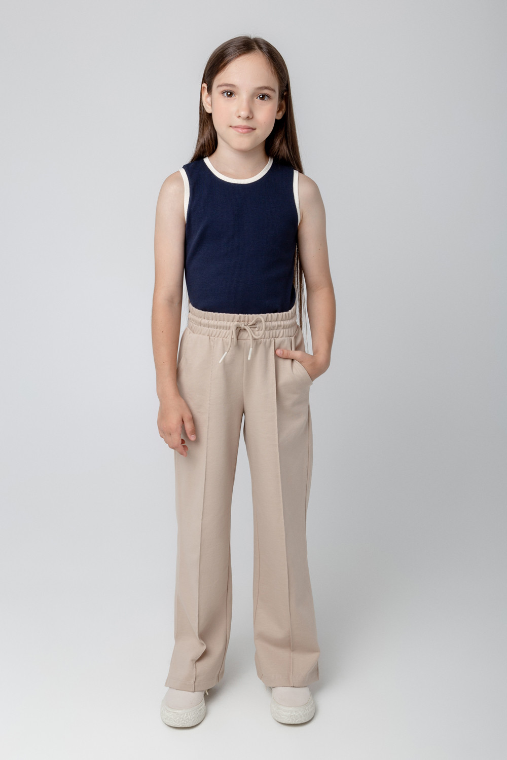 

Брюки детские CROCKID М 2966-15_cubby, бежевый, 122, М 2966-15_cubby