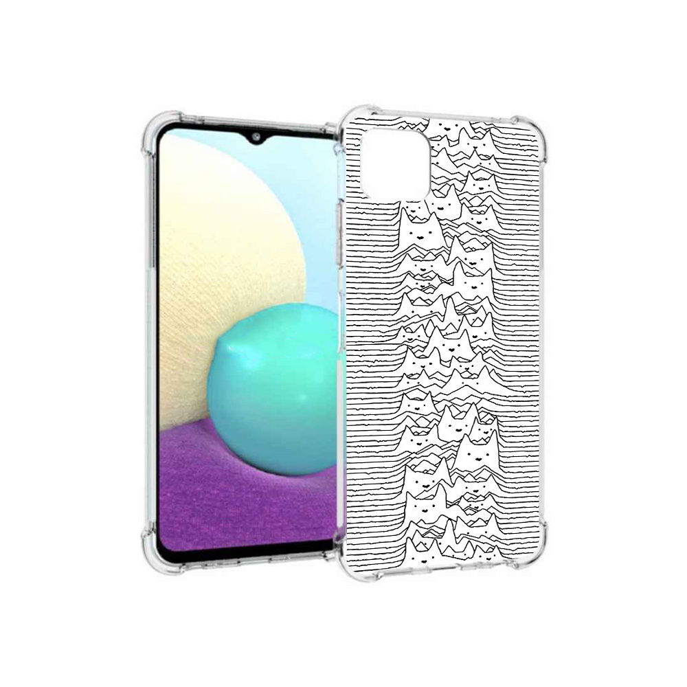

Чехол MyPads Tocco для Samsung Galaxy A22s 5G черно белые коты 3D (PT226906.544.682), Прозрачный, Tocco