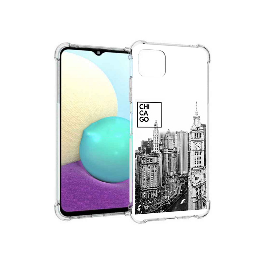 Чехол MyPads Tocco для Samsung Galaxy A22s 5G черно белый чикаго (PT226906.544.689)