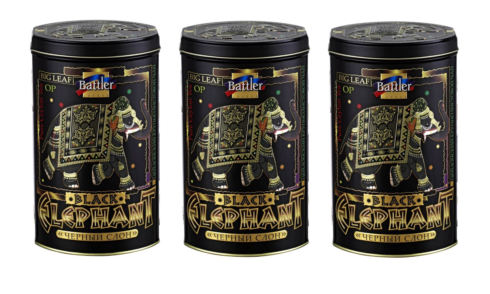 

Чай черный Battler листовой Черный Слон, 100 г х 3 шт