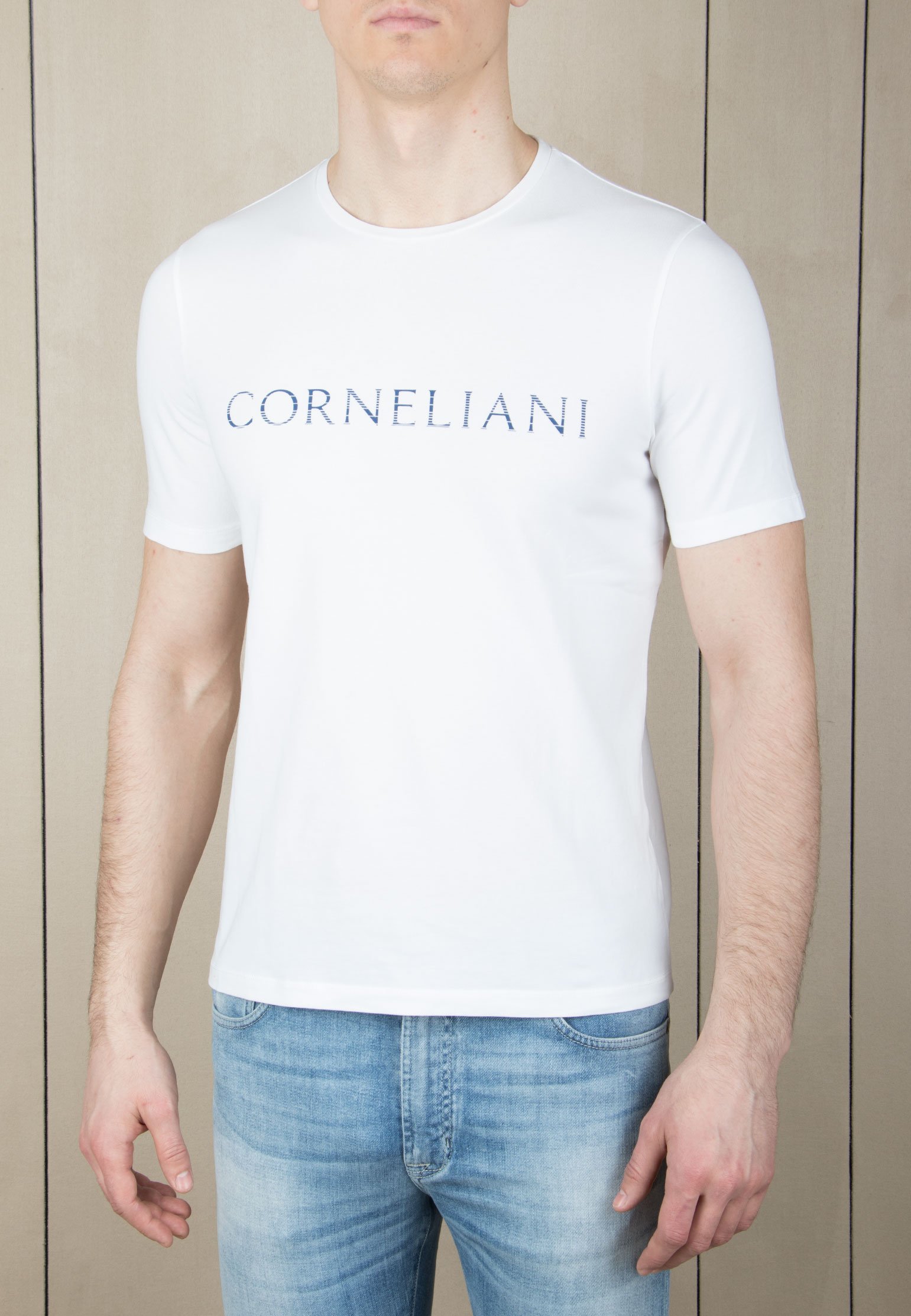 

Футболка мужская Corneliani 105236 белая 58 IT, 105236