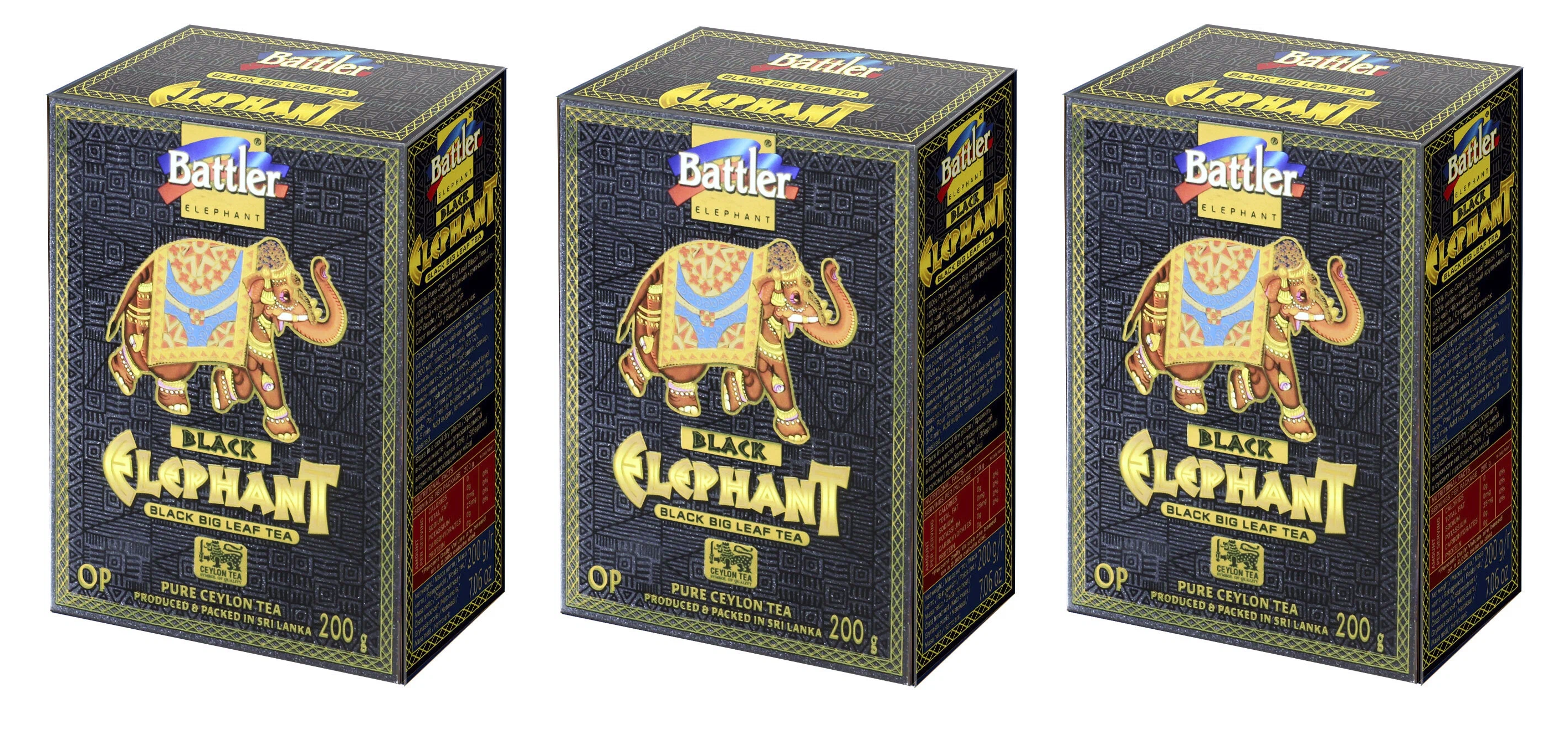 

Чай черный Battler листовой Черный слон, 200 г х 3 шт