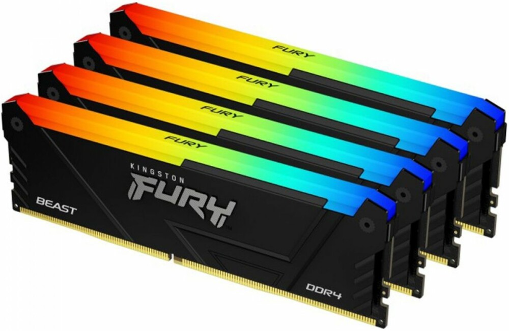 

Оперативная память Kingston Fury Beast (KF432C16BB12AK4/64) DDR4 4x16Gb 3200MHz, Fury Beast