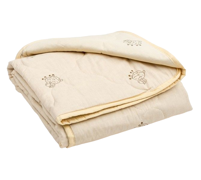 Одеяло Адамас облегчённое Овечья шерсть, размер 110х140±5 см, 200 г/м?