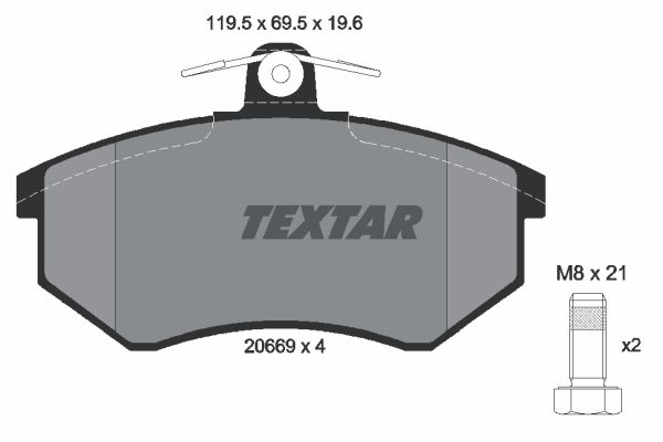 

Тормозные колодки Textar дисковые 2066921