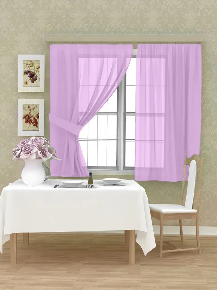 

Тюль кухонный Моно 150x180см 2шт