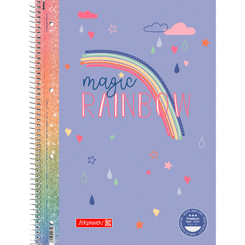 

Тетрадь общая Brunnen Колледж Magic Rainbow Голубой, А4, 90 гр/м2, 80 л, BR67