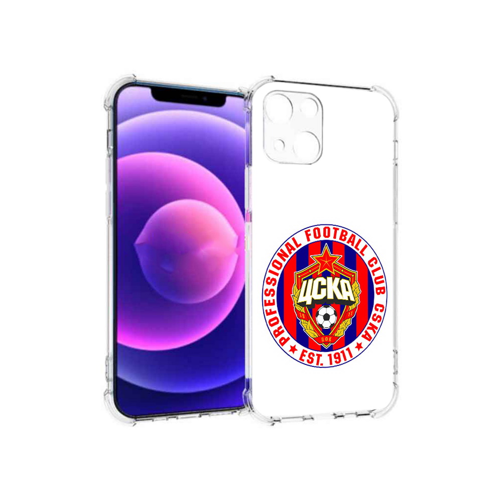

Чехол MyPads Tocco для Apple iPhone 13 mini ФК ЦСК логотип (PT162959.608.178), Прозрачный, Tocco