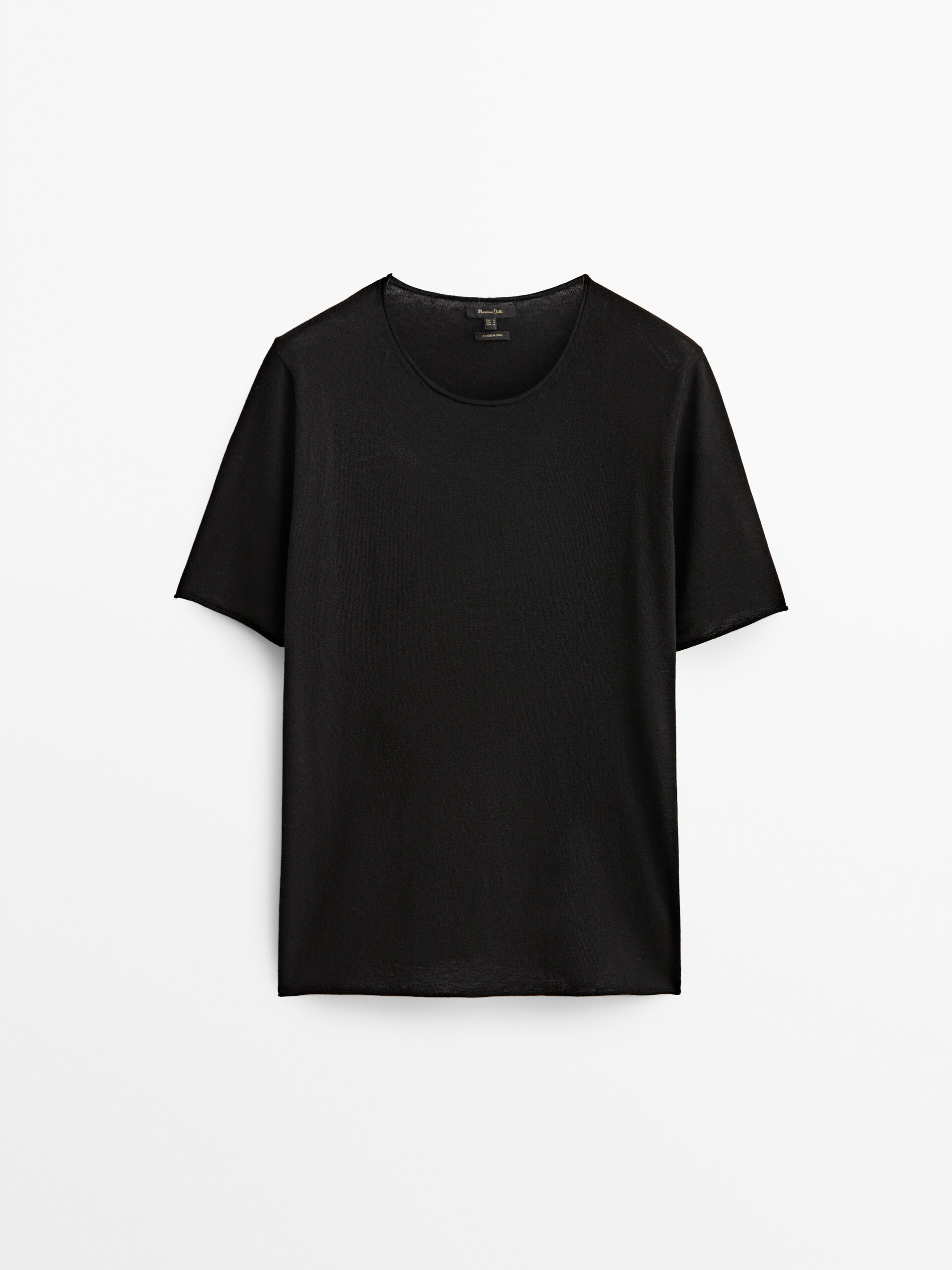 

Футболка женская Massimo Dutti 05615614800 черная S, 05615614800