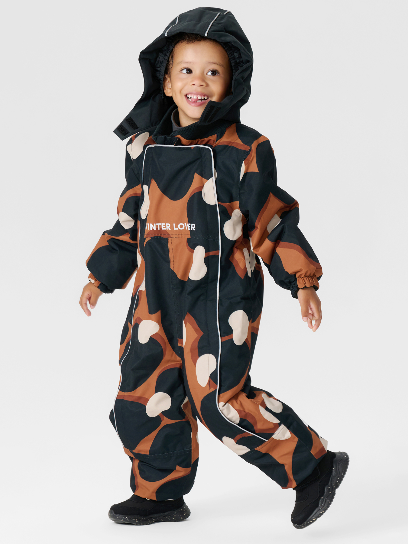

Комбинезон детский Happy Baby 89114, cashew, 86, Черный;бежевый;коричневый, 89114