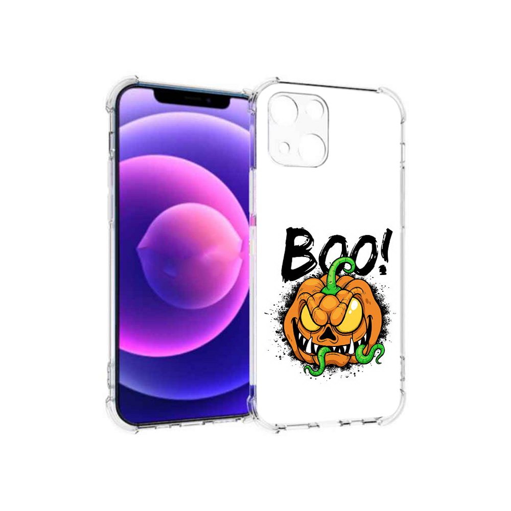 

Чехол MyPads Tocco для Apple iPhone 13 mini Хэллоуин бу (PT162959.608.193), Прозрачный, Tocco