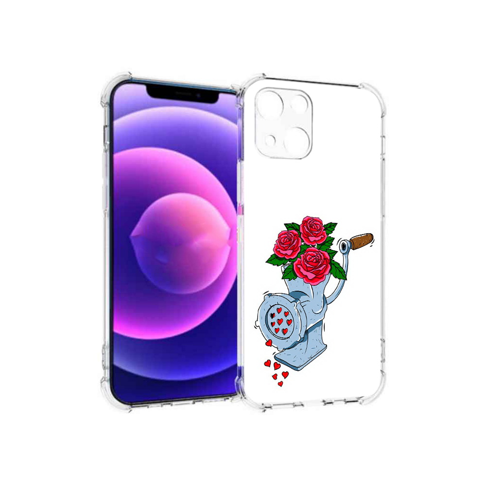 

Чехол MyPads Tocco для Apple iPhone 13 mini Цветочные сердца (PT162959.608.199), Прозрачный, Tocco