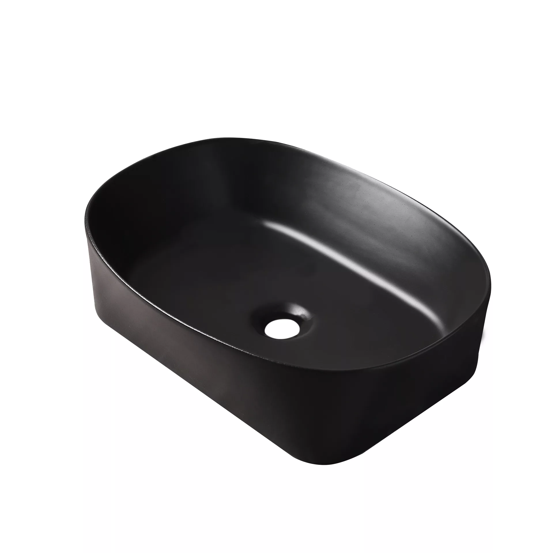 Накладная черная раковина для ванной GiD N9028bg прямоугольная керамическая