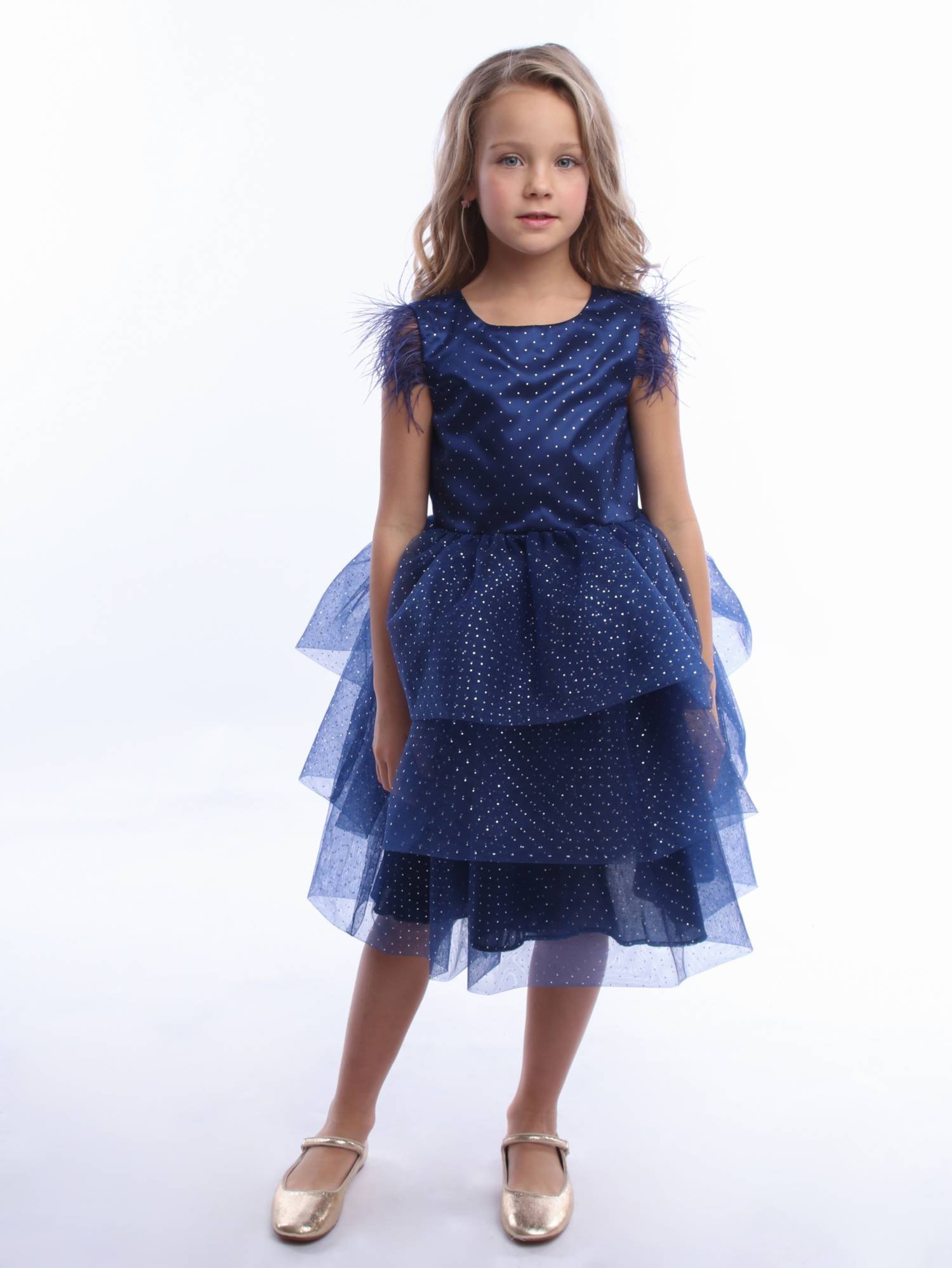 Платье детское Batik 013/1-3 синее ночное небо 134