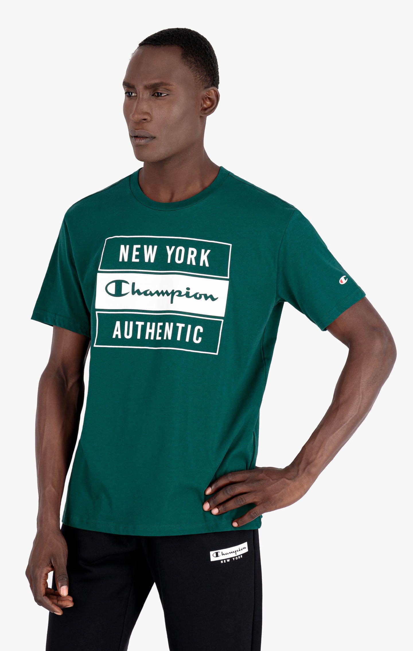 

Футболка мужская Champion Legacy Graphic Shop Authentic Crewneck T-Shirt зеленая S, Legacy Graphic Shop Authentic Crewneck T-Shirt