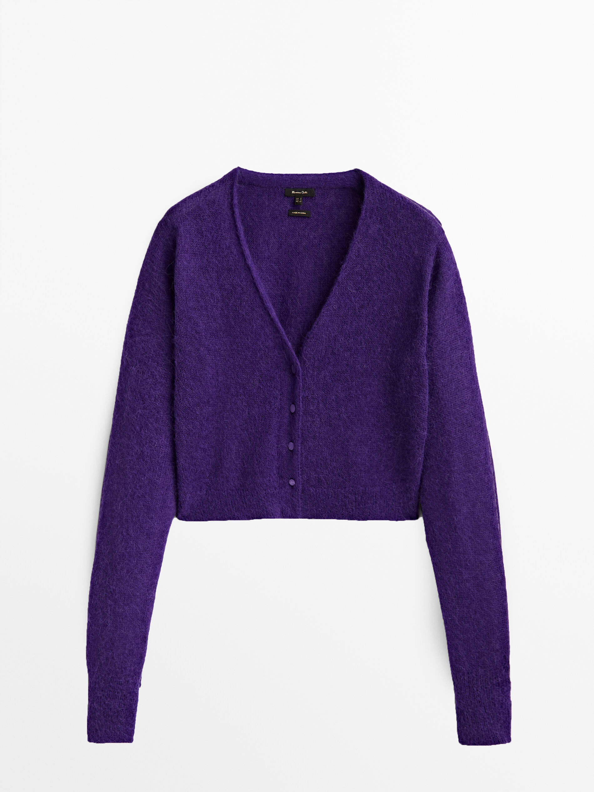 

Кардиган женский Massimo Dutti 05658634611 фиолетовый M, 05658634611