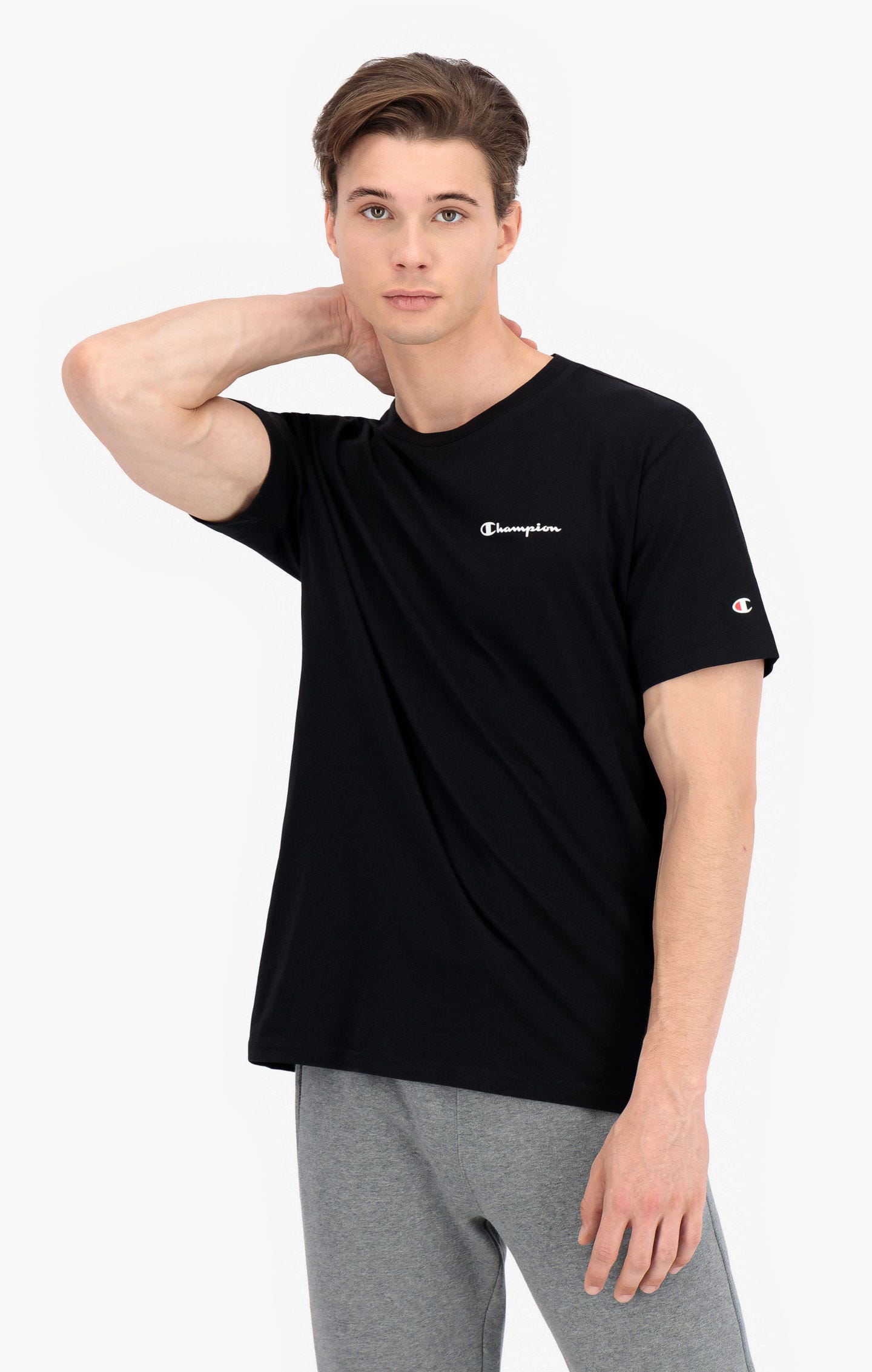 

Футболка мужская Champion Legacy American Classics Crewneck T-Shirt черная L, Legacy American Classics Crewneck T-Shirt