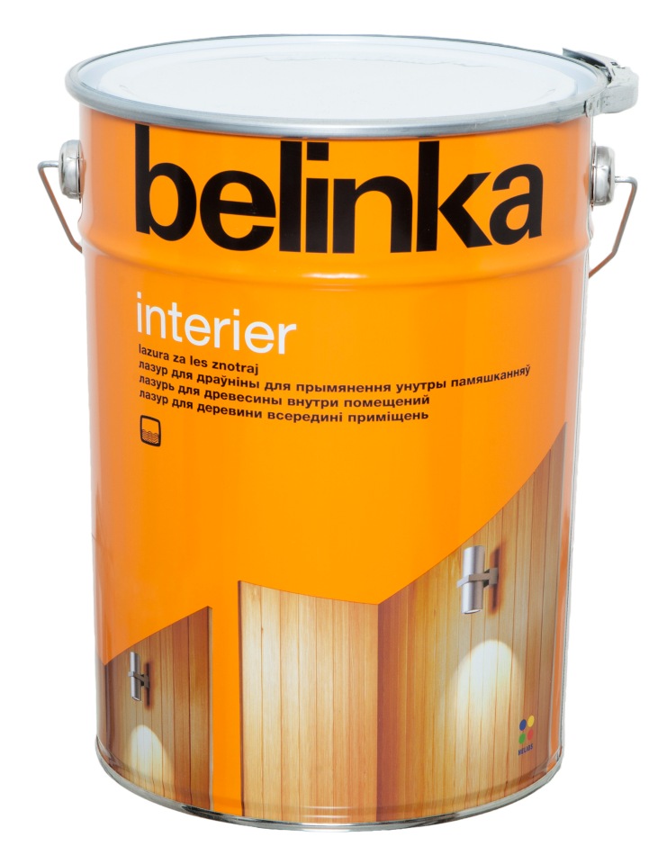 

Лазурь Belinka interier 10 л. №75 магически-черный, INTERIER