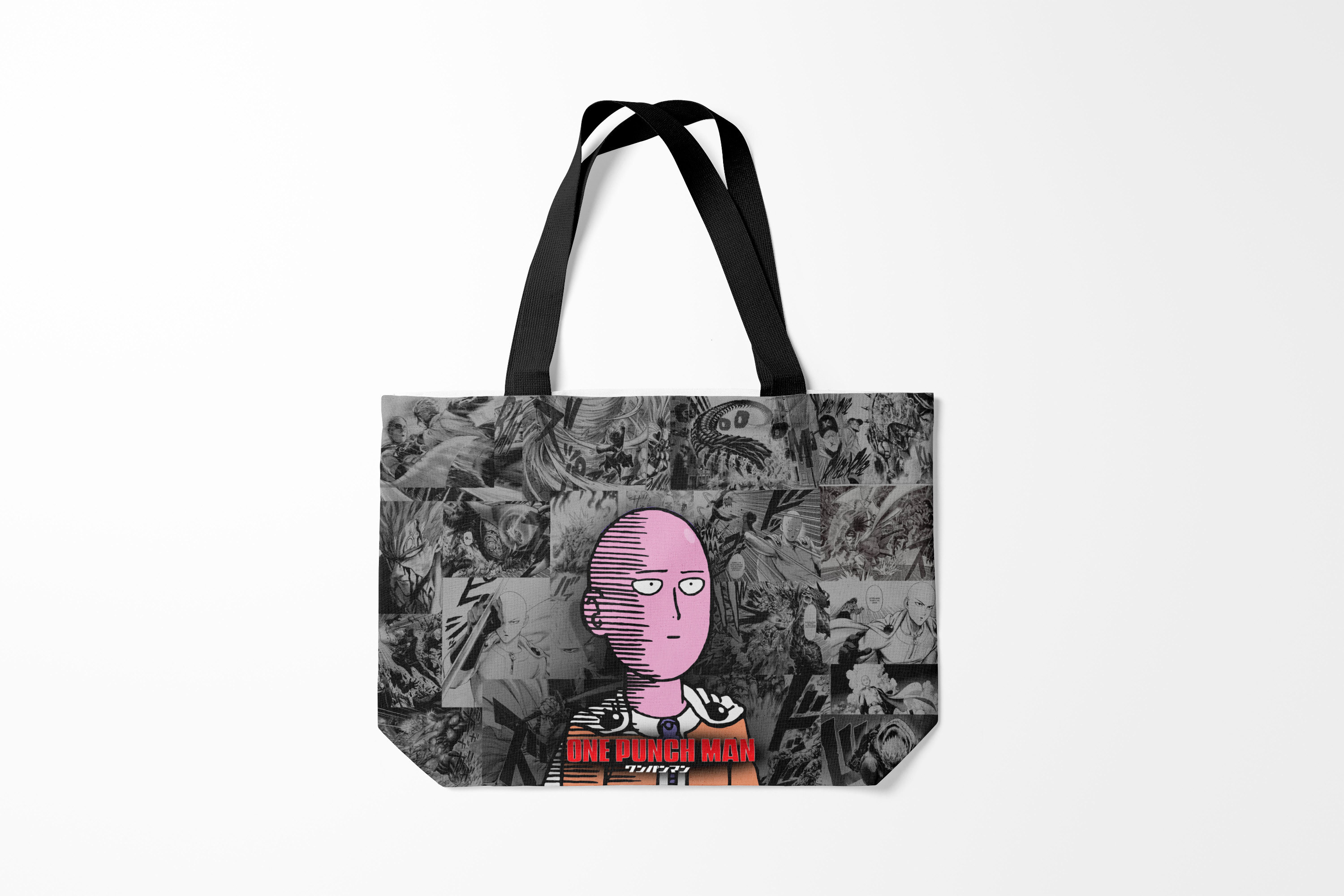 

Сумка шoппер унисекс Burnettie One Punch Man I am okey, серый, One Punch Man I am okey